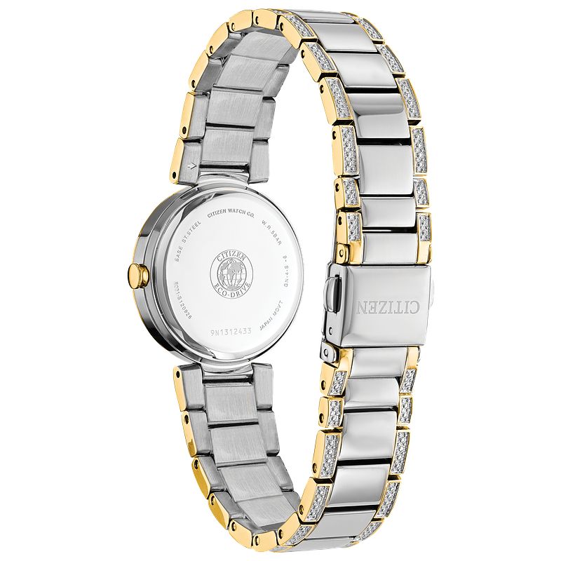Silhouette Crystal White Dial Stainless Steel Bracelet EM0844-58D | CITIZEN